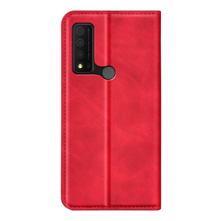 For TCL 30 V 5G Retro-skin Magnetic Suction Leather Phone Case