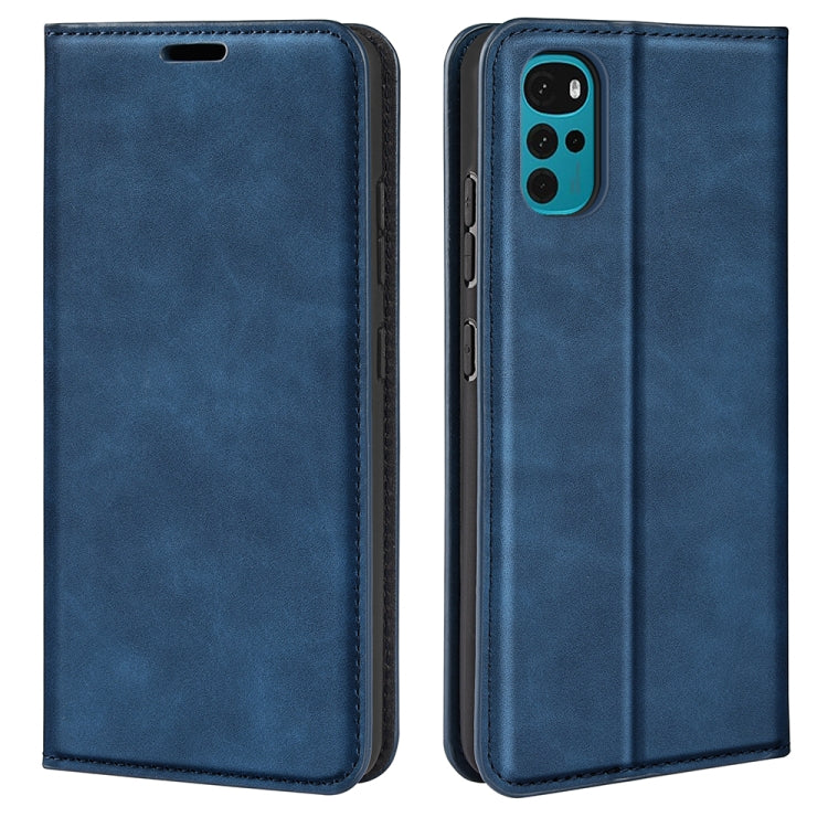 For Motorola Moto G22 4G Retro-skin Magnetic Suction Leather Phone Case