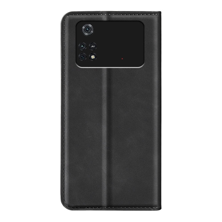 For Xiaomi Poco M4 Pro 4G Retro-skin Magnetic Suction Leather Phone Case