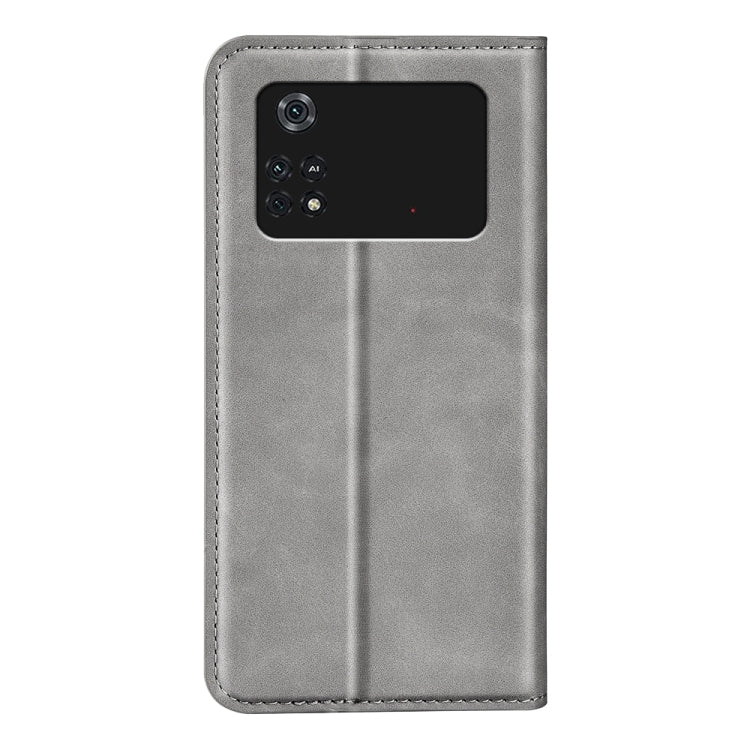 For Xiaomi Poco M4 Pro 4G Retro-skin Magnetic Suction Leather Phone Case