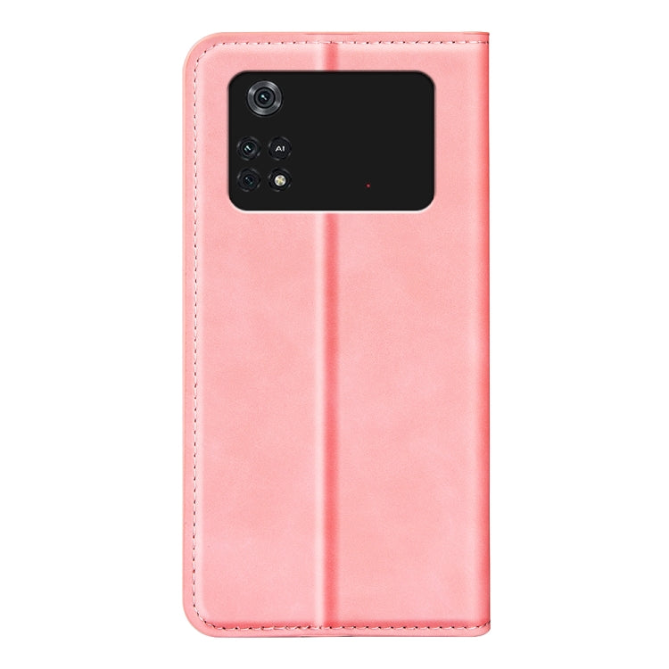 For Xiaomi Poco M4 Pro 4G Retro-skin Magnetic Suction Leather Phone Case