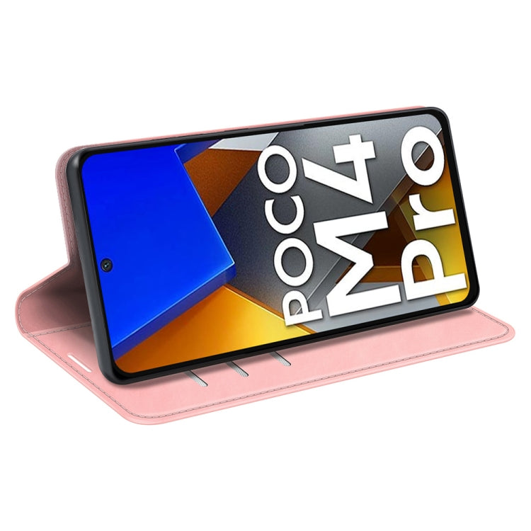 For Xiaomi Poco M4 Pro 4G Retro-skin Magnetic Suction Leather Phone Case