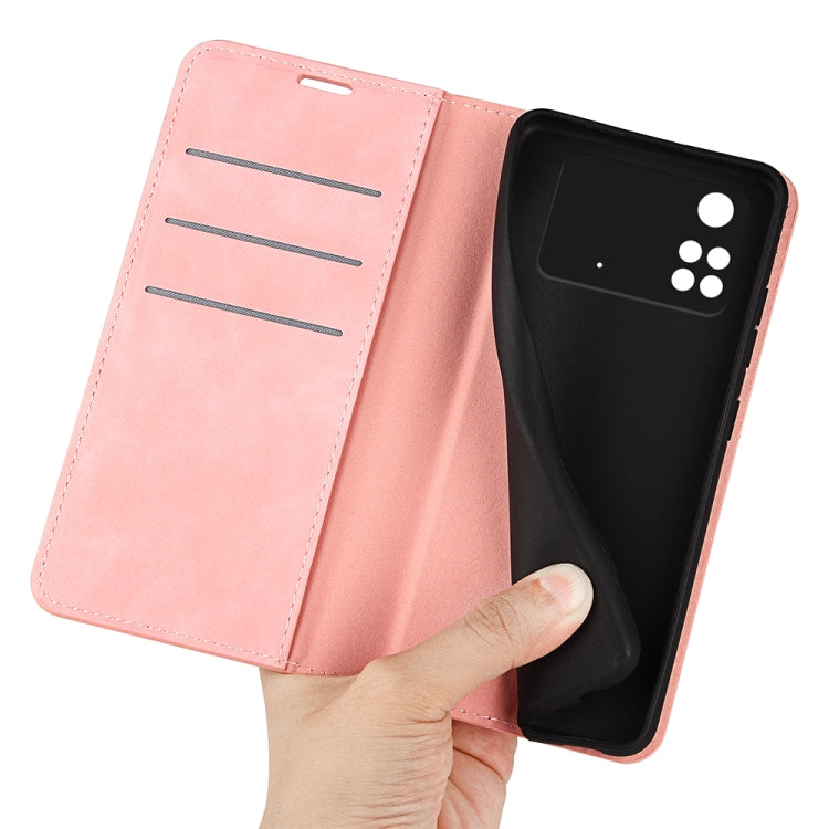 For Xiaomi Poco M4 Pro 4G Retro-skin Magnetic Suction Leather Phone Case