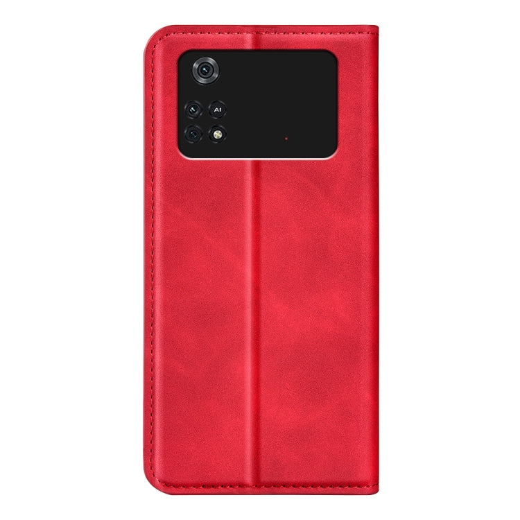 For Xiaomi Poco M4 Pro 4G Retro-skin Magnetic Suction Leather Phone Case