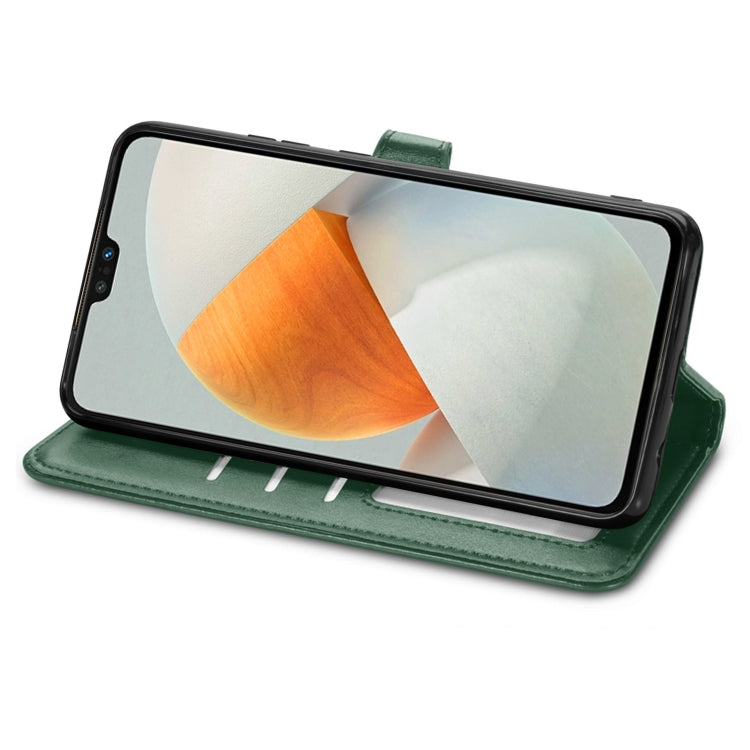 For vivo S12 Solid Color Leather Buckle Phone Case