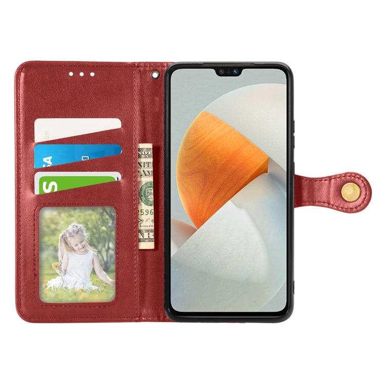 For vivo S12 Solid Color Leather Buckle Phone Case