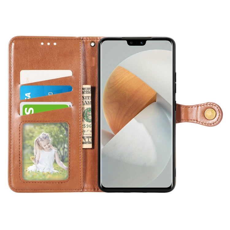 For vivo S12 Pro Solid Color Leather Buckle Phone Case