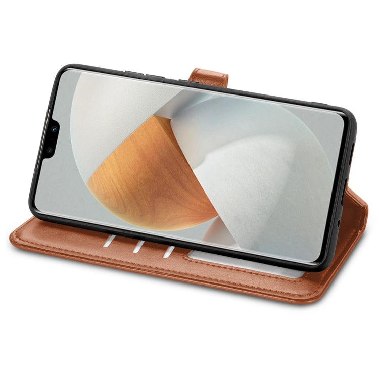 For vivo S12 Pro Solid Color Leather Buckle Phone Case