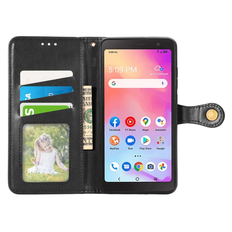 For TCL A509DL / A3 Solid Color Leather Buckle Phone Case