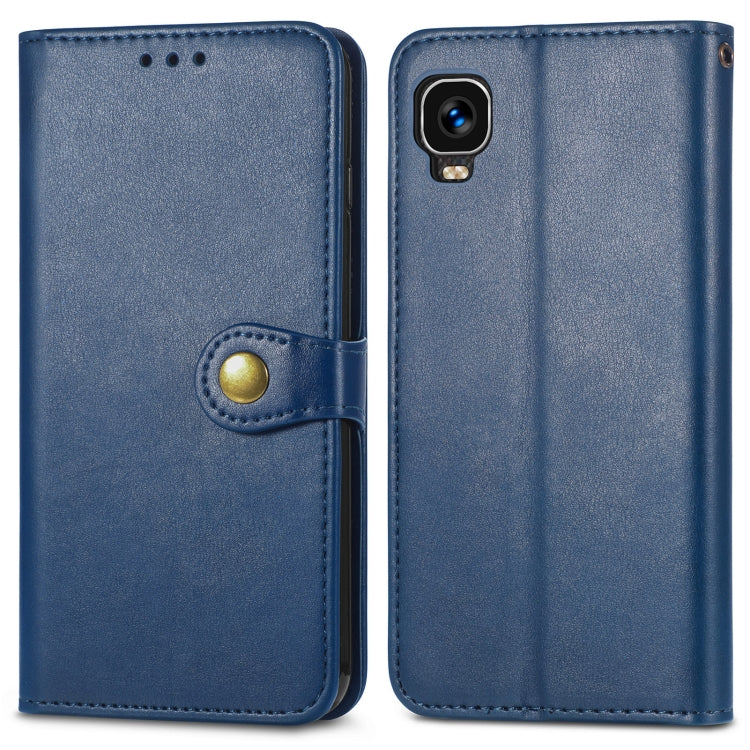 For TCL A509DL / A3 Solid Color Leather Buckle Phone Case