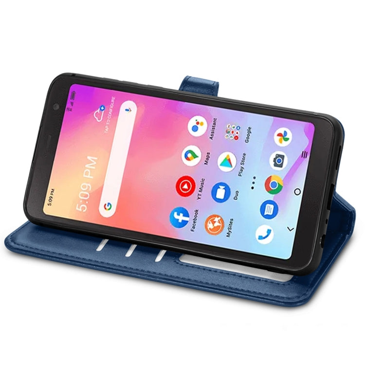 For TCL A509DL / A3 Solid Color Leather Buckle Phone Case