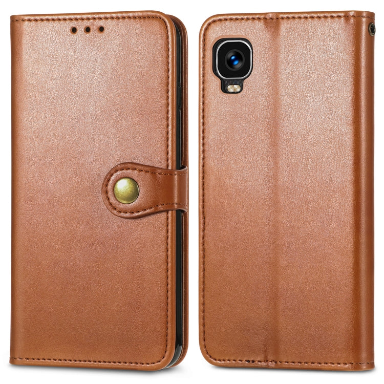 For TCL A509DL / A3 Solid Color Leather Buckle Phone Case
