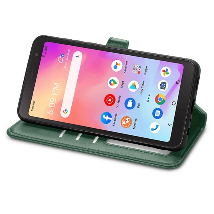 For TCL A509DL / A3 Solid Color Leather Buckle Phone Case