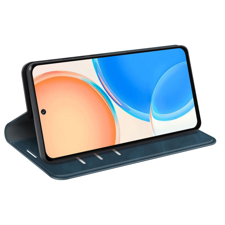 For Honor X8 Retro-skin Magnetic Suction Leather Phone Case