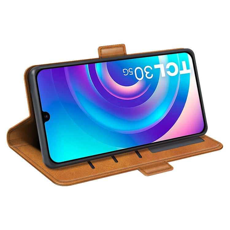 For TCL 30 5G/ 30+ Dual-side Magnetic Buckle Leather Phone Case