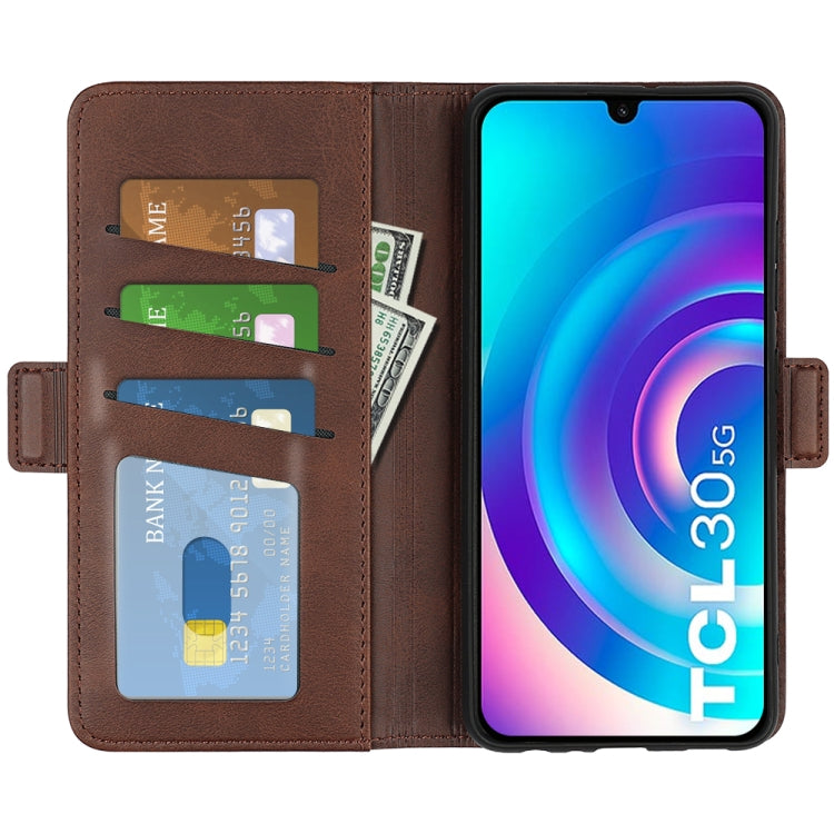 For TCL 30 5G/ 30+ Dual-side Magnetic Buckle Leather Phone Case