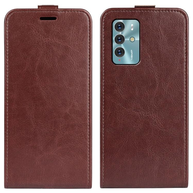 For ZTE Blade V40 R64 Texture Vertical Flip Leather Phone Case