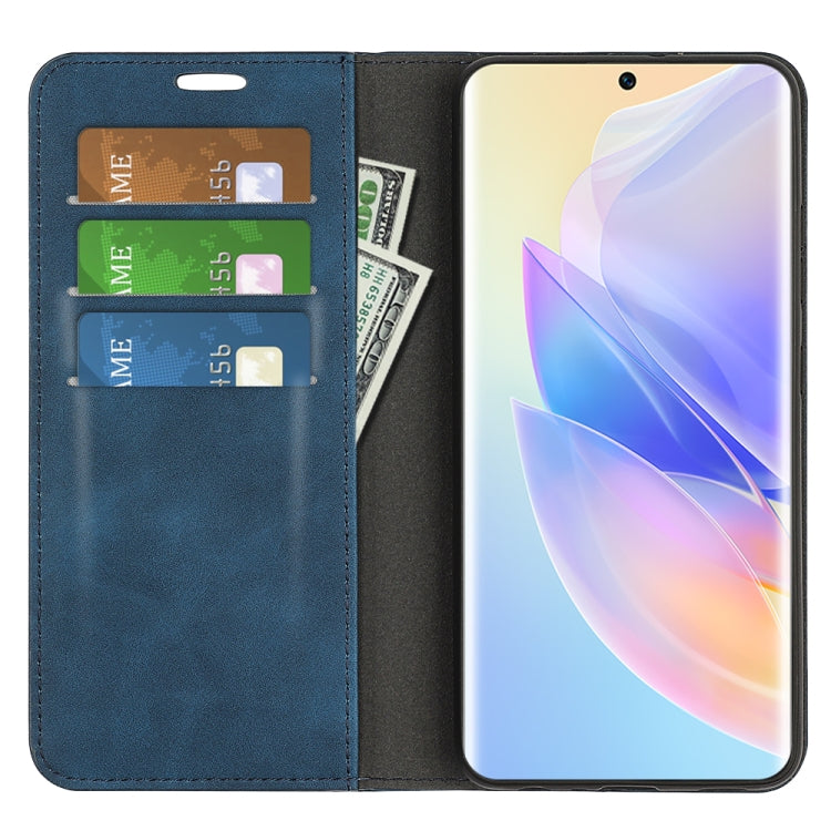 For Honor 60 SE 5G Retro-skin Magnetic Suction Leather Phone Case