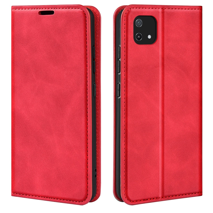 For OPPO A16E Retro-skin Magnetic Suction Leather Phone Case