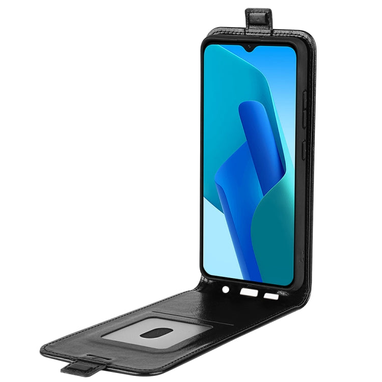 For OPPO A16E R64 Texture Vertical Flip Leather Phone Case