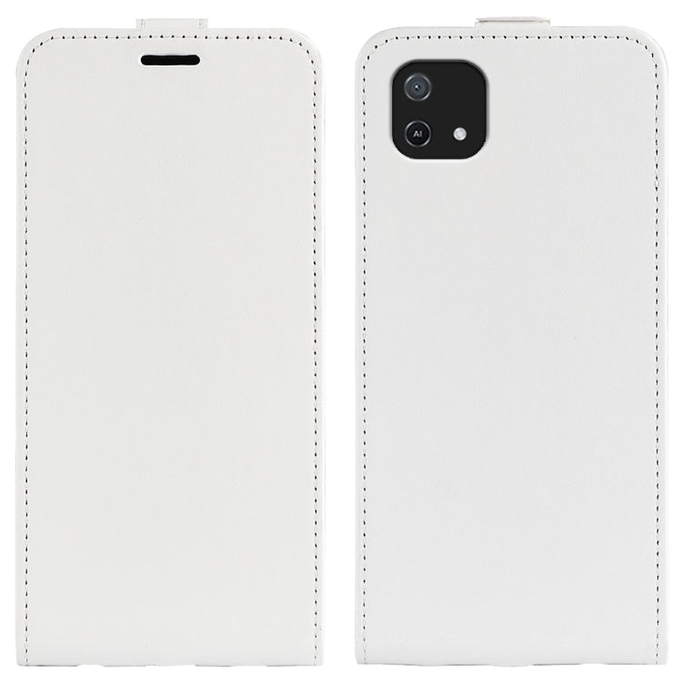 For OPPO A16E R64 Texture Vertical Flip Leather Phone Case