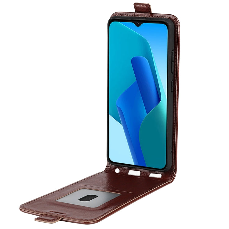 For OPPO A16E R64 Texture Vertical Flip Leather Phone Case