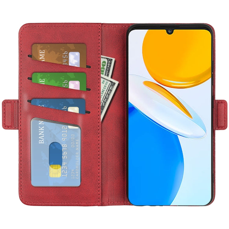 For Honor X7 Dual-side Magnetic Buckle Leather Phone Case