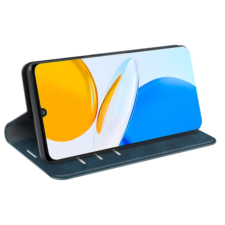 For Honor X7 Retro-skin Magnetic Suction Leather Phone Case