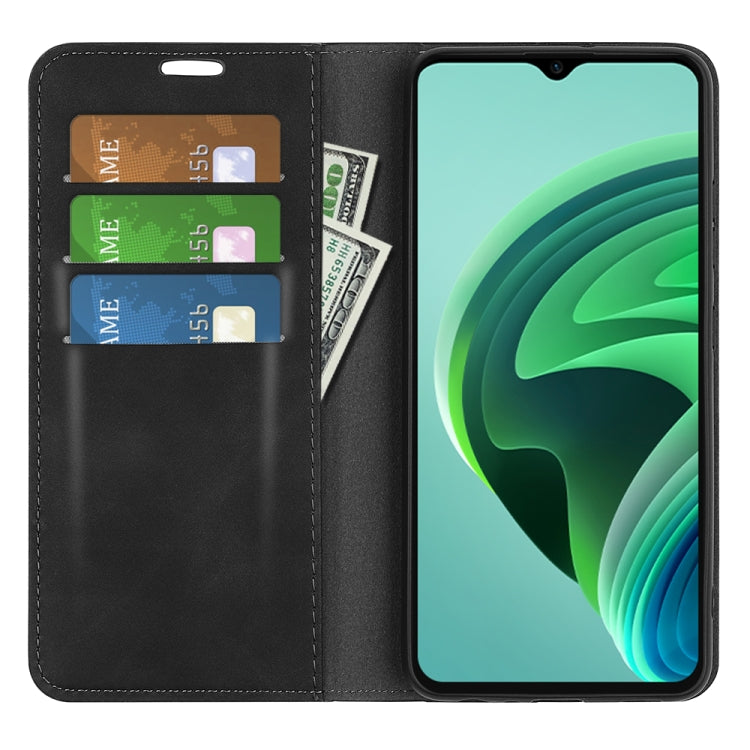 For Xiaomi Redmi Note 11E / Redmi 10 5G Retro-skin Magnetic Suction Leather Phone Case