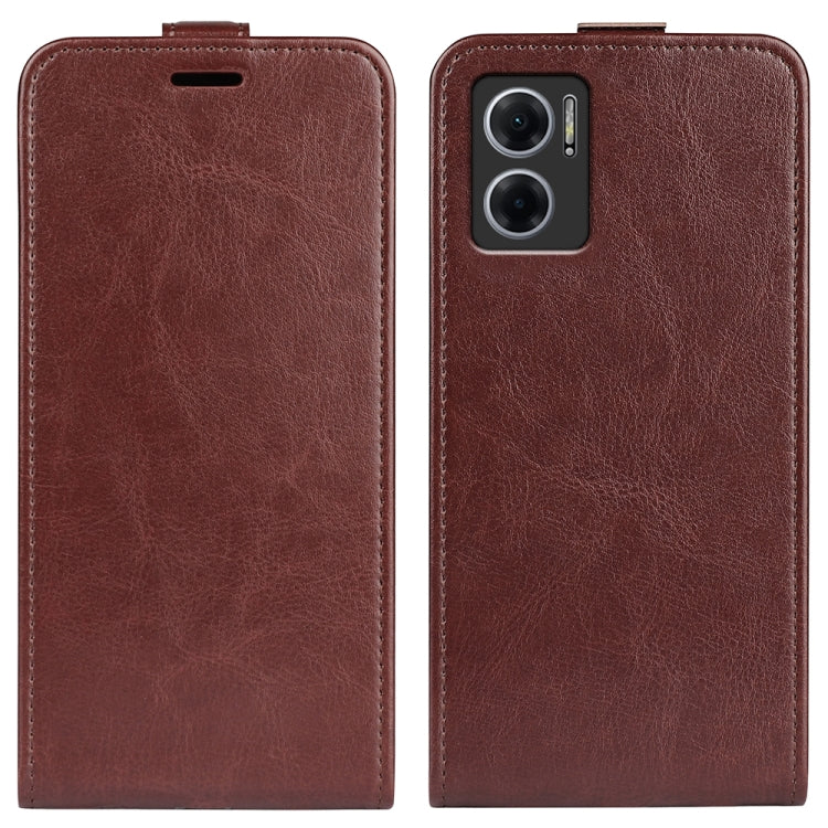 For Xiaomi Redmi Note 11E / Redmi 10 5G R64 Texture Single Vertical Flip Leather Phone Case