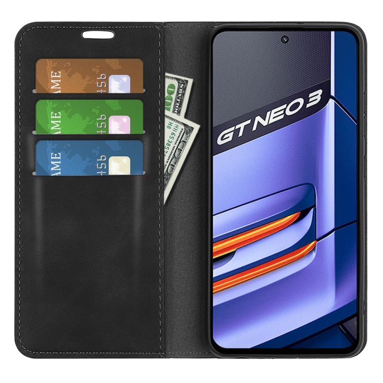 For OPPO Realme GT Neo 3 Retro-skin Magnetic Suction Leather Phone Case