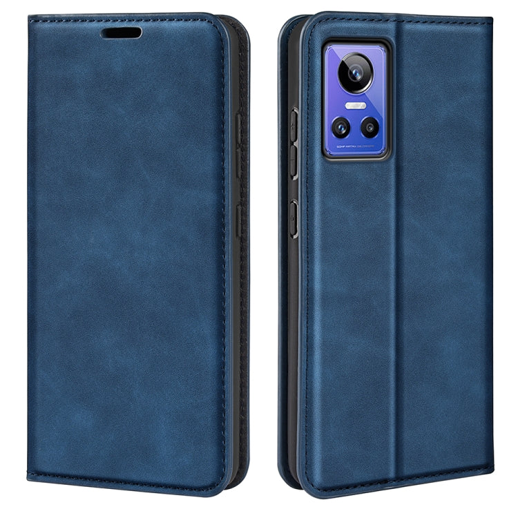 For OPPO Realme GT Neo 3 Retro-skin Magnetic Suction Leather Phone Case