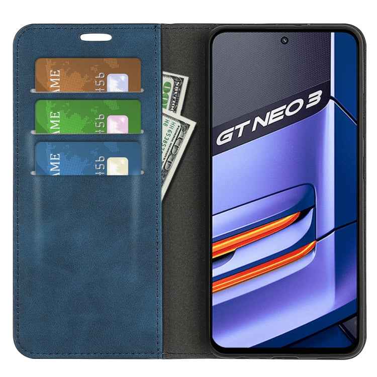 For OPPO Realme GT Neo 3 Retro-skin Magnetic Suction Leather Phone Case