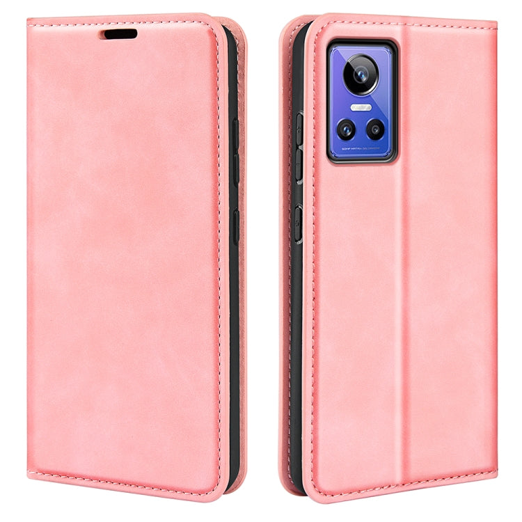For OPPO Realme GT Neo 3 Retro-skin Magnetic Suction Leather Phone Case