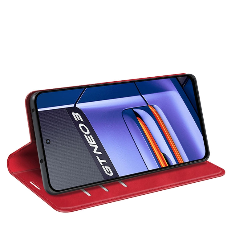 For OPPO Realme GT Neo 3 Retro-skin Magnetic Suction Leather Phone Case