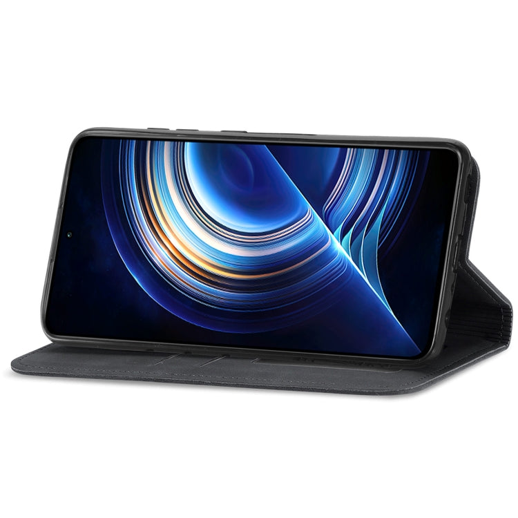 For Xiaomi Redmi K50 Pro Retro Skin Feel Magnetic Flip Leather Phone Case