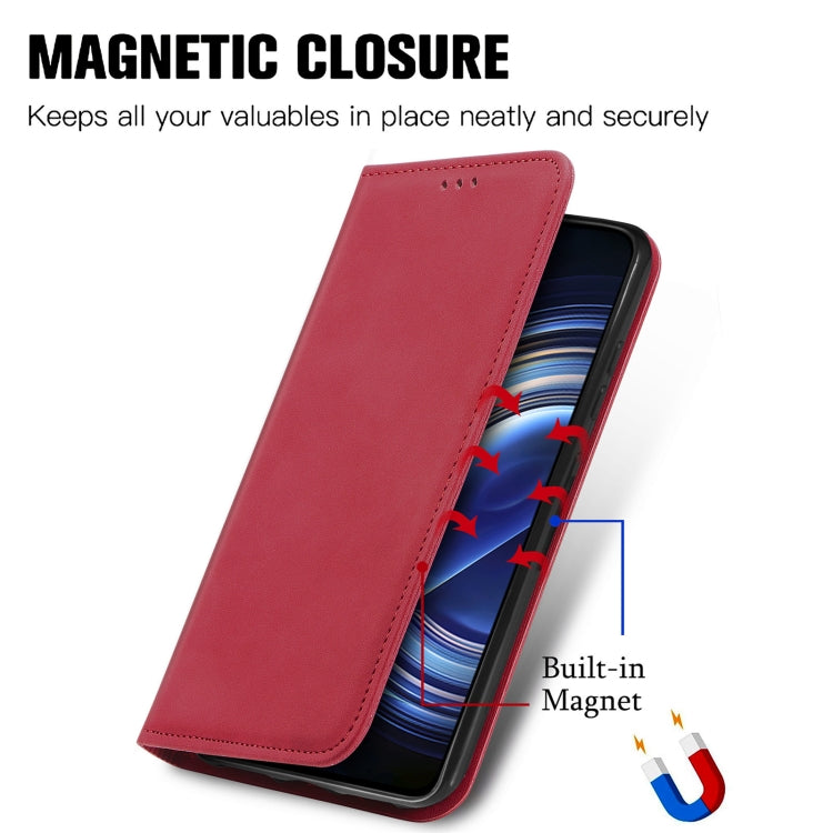For Xiaomi Redmi K50 Pro Retro Skin Feel Magnetic Flip Leather Phone Case