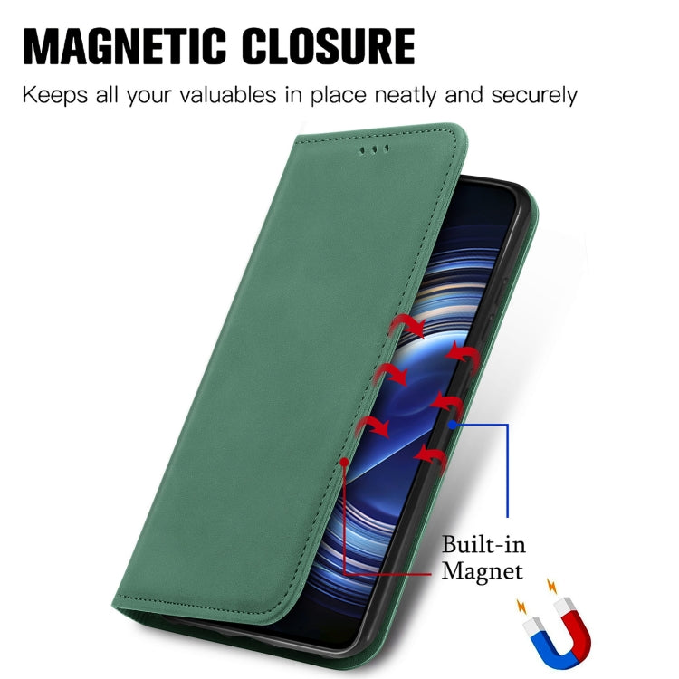For Xiaomi Redmi K50 Pro Retro Skin Feel Magnetic Flip Leather Phone Case