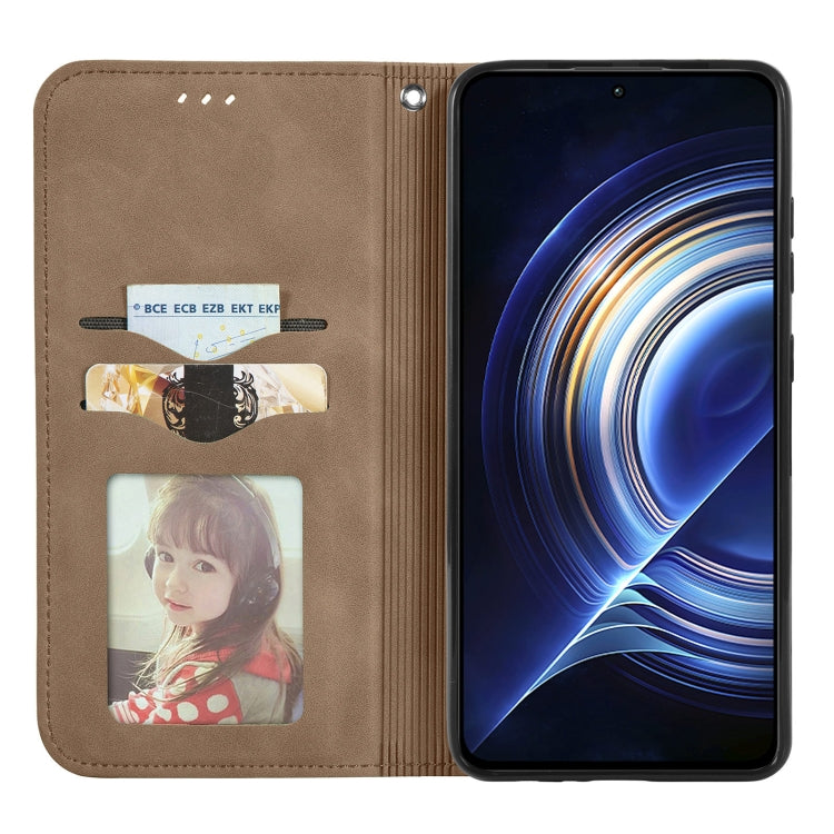 For Xiaomi Redmi K50 Pro Retro Skin Feel Magnetic Flip Leather Phone Case