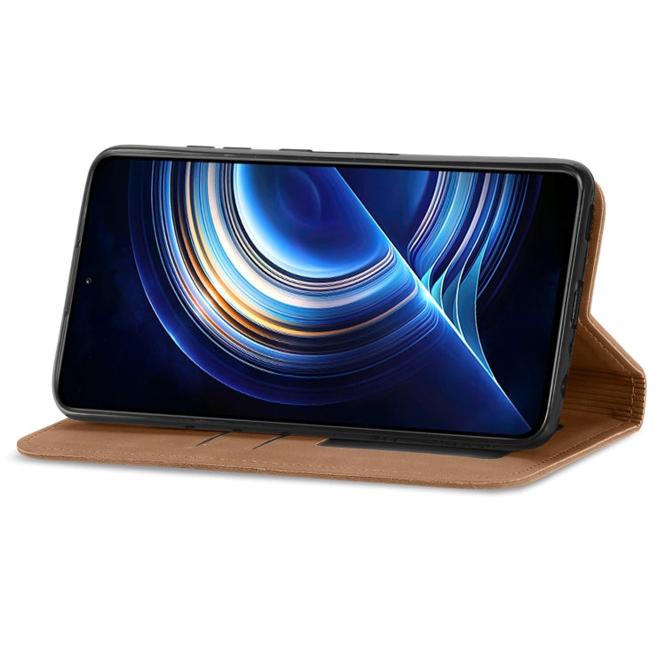 For Xiaomi Redmi K50 Pro Retro Skin Feel Magnetic Flip Leather Phone Case