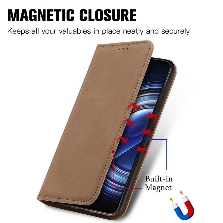 For Xiaomi Redmi K50 Pro Retro Skin Feel Magnetic Flip Leather Phone Case