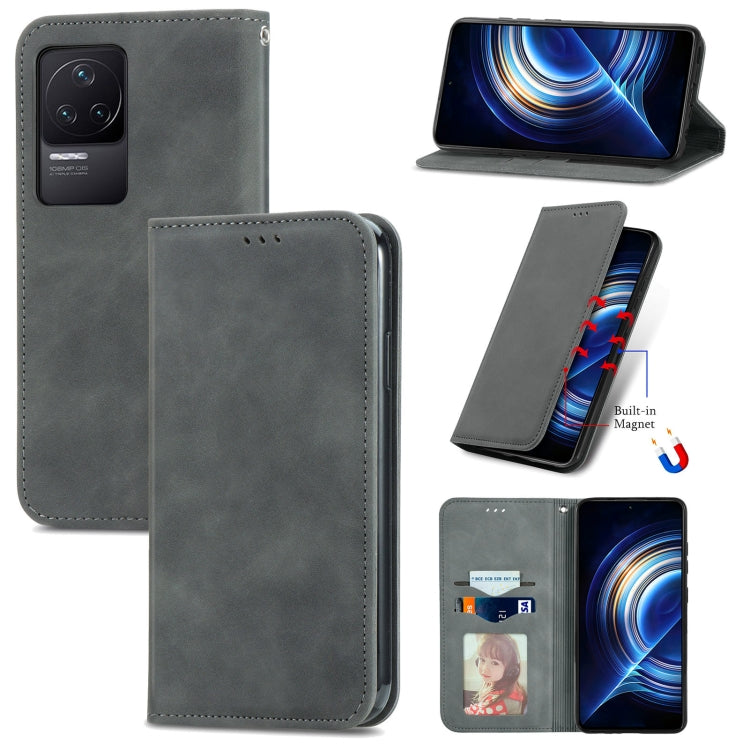 For Xiaomi Redmi K50 Pro Retro Skin Feel Magnetic Flip Leather Phone Case