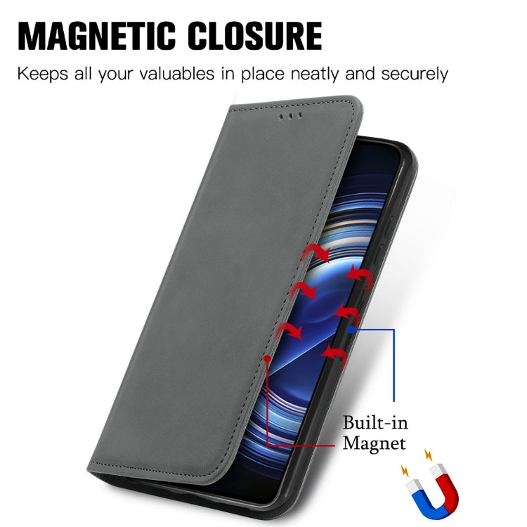 For Xiaomi Redmi K50 Pro Retro Skin Feel Magnetic Flip Leather Phone Case