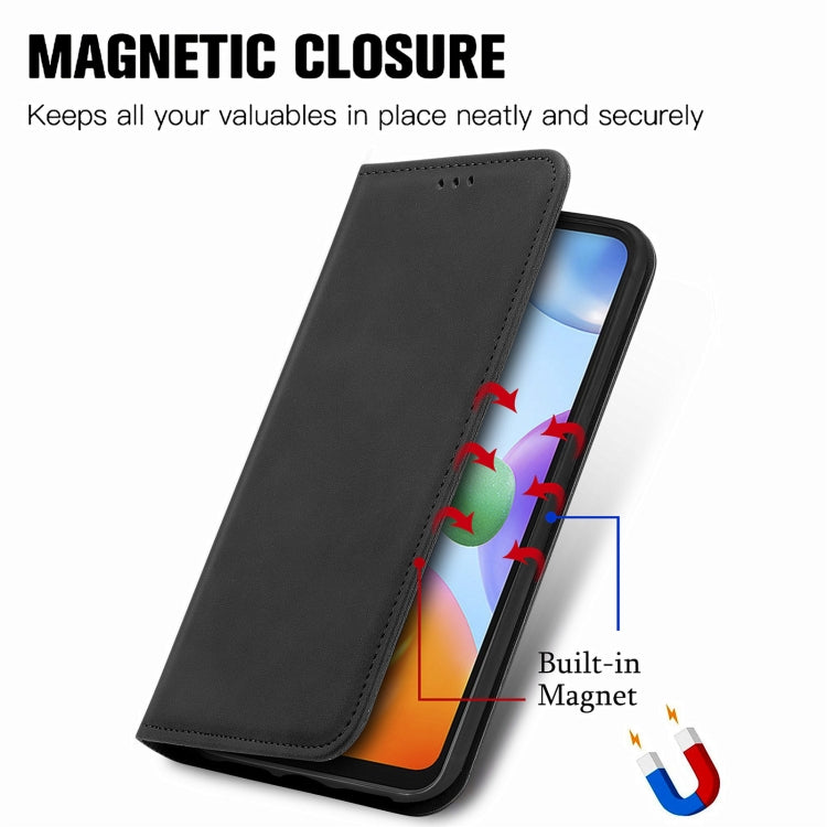 For Xiaomi Redmi 10C Retro Skin Feel Magnetic Flip Leather Phone Case