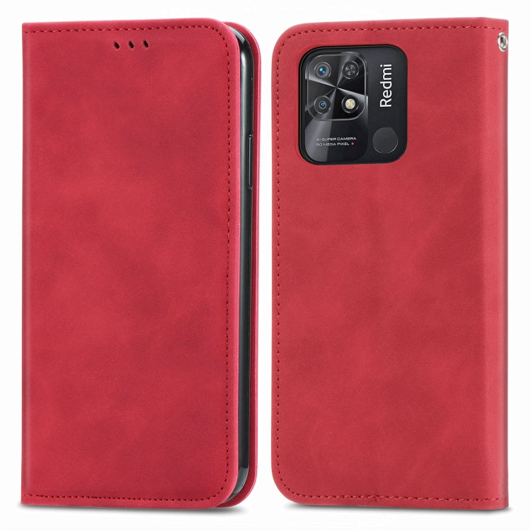For Xiaomi Redmi 10C Retro Skin Feel Magnetic Flip Leather Phone Case