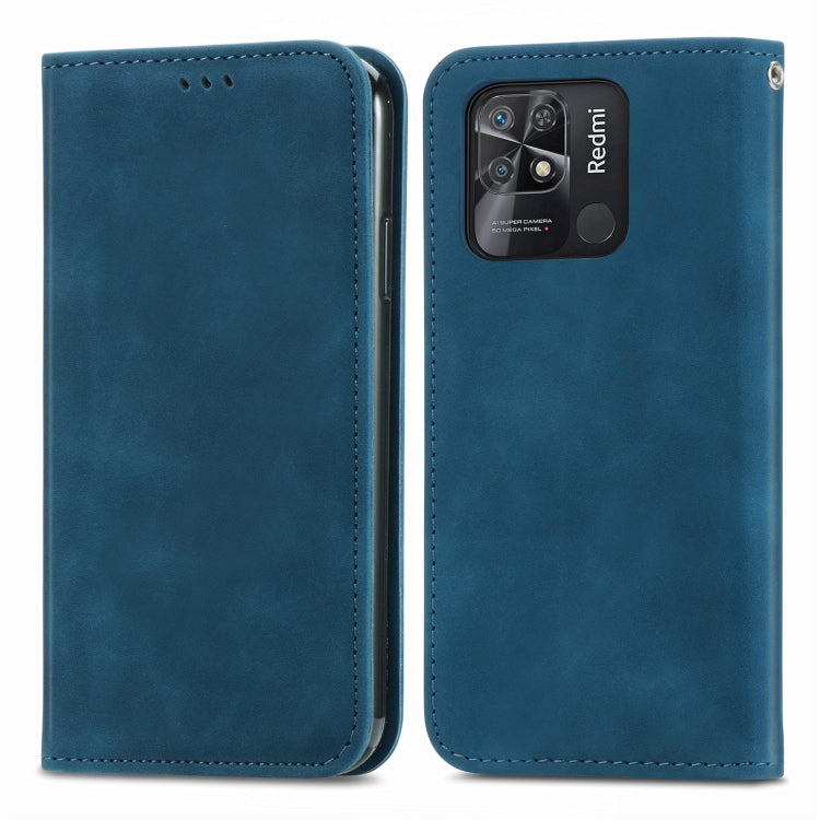 For Xiaomi Redmi 10C Retro Skin Feel Magnetic Flip Leather Phone Case