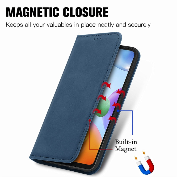 For Xiaomi Redmi 10C Retro Skin Feel Magnetic Flip Leather Phone Case
