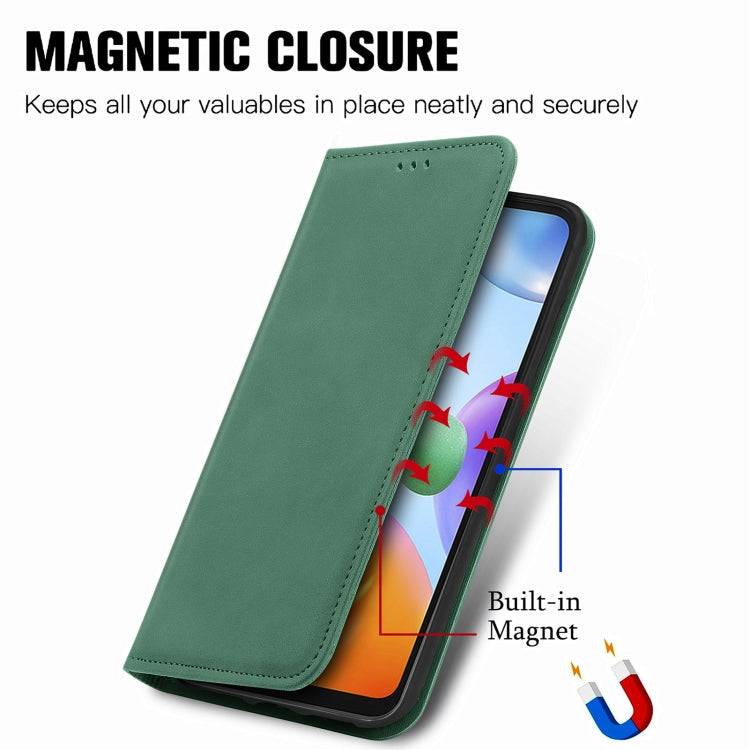 For Xiaomi Redmi 10C Retro Skin Feel Magnetic Flip Leather Phone Case
