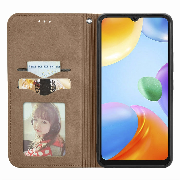 For Xiaomi Redmi 10C Retro Skin Feel Magnetic Flip Leather Phone Case