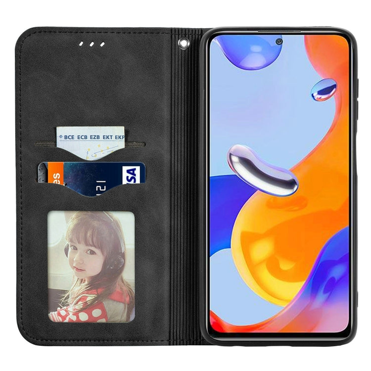 For Xiaomi Redmi Note 11 Pro Retro Skin Feel Magnetic Flip Leather Phone Case